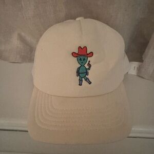 Trucker Hat with Alien Cowboy Embroidery